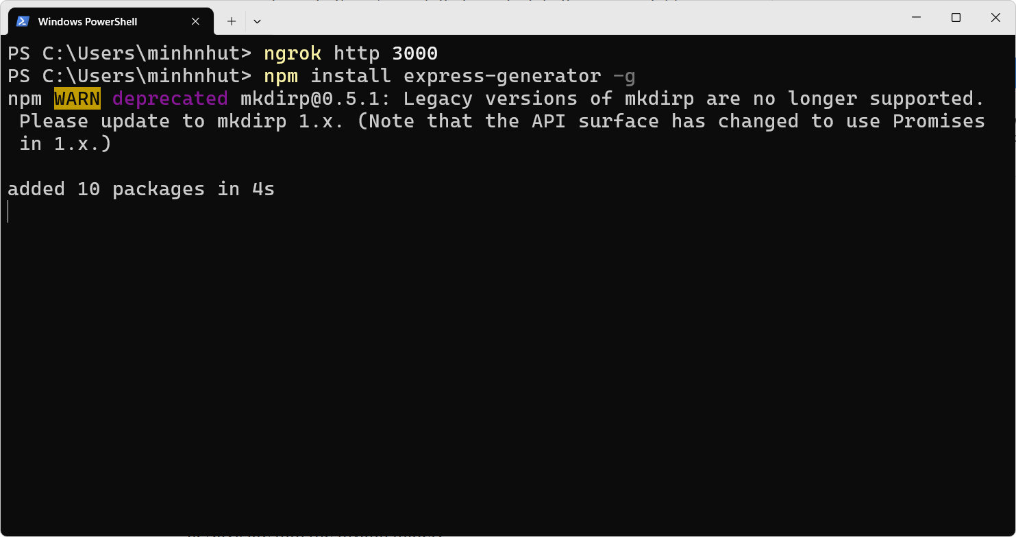Install the Express Generator